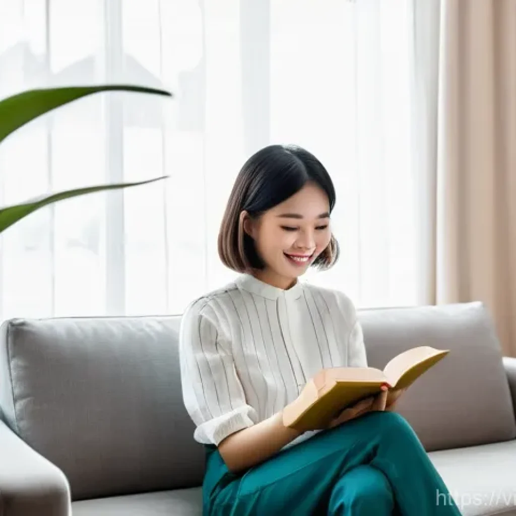 의식적 기술 사용의 사회적 영향 - **Prompt: Digital Detox and Well-being**
"A young Vietnamese woman in her late twenties, with a ...