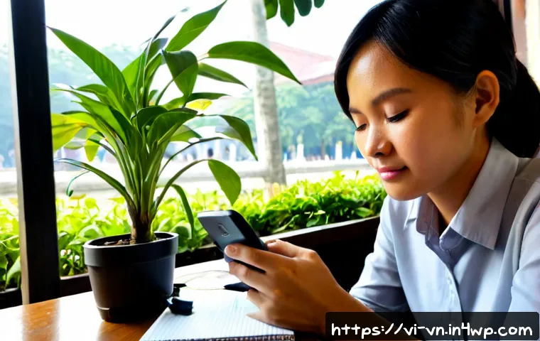 Home 17 의식적 기술 사용과 길잡이 역할 - Photorealistic scene of a Vietnamese university student consciously managing technology use, placing...